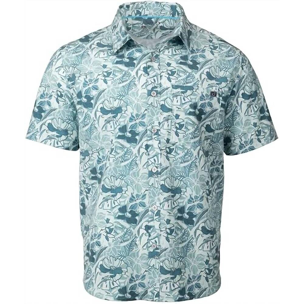NEW AVID men's palapa caicos shirt in seafoam